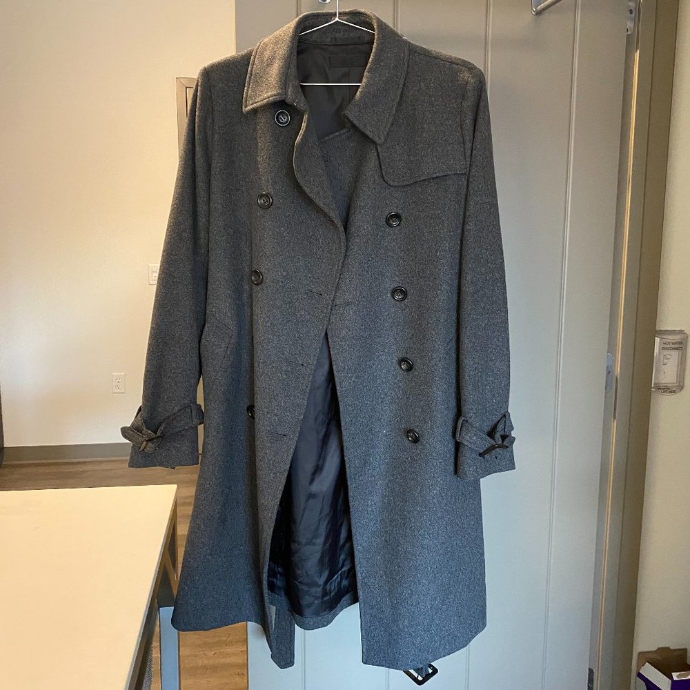 Uniqlo Grey Wool Trench Coat
